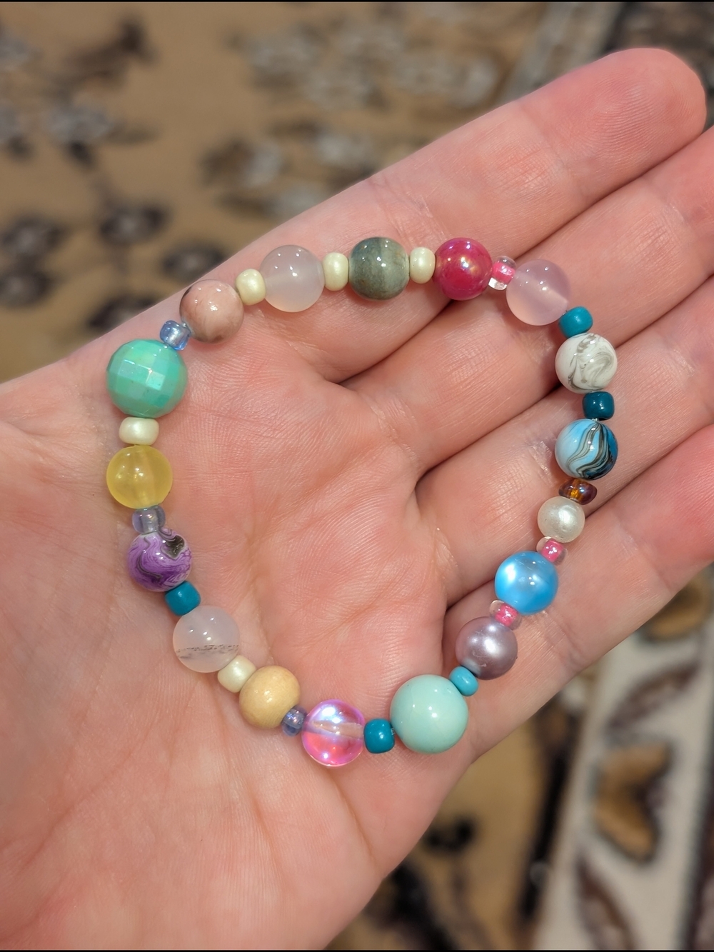 Colorful Pastel Beaded Bracelet - Multicolor Women’s Jewelry